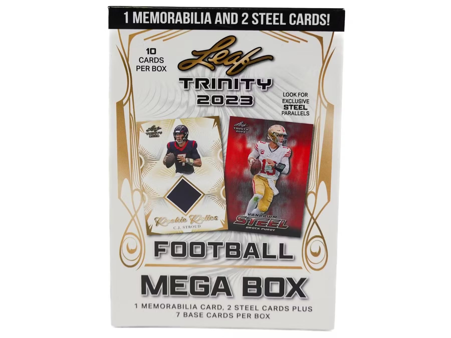Amazon.com: 2023 Leaf Trinity Football Trading Card Mega Box 1